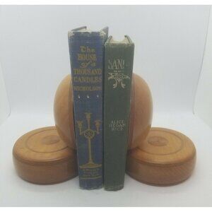 MCM Bookends Art Craft Woods Maple Hand Made British Columbia Boho Art Deco